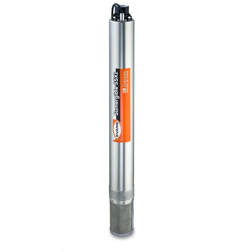 EQUIPO DE RIEGO SUMERGIBLE TRIFÁSICA 18GPM 2.0HP 220V - SSX1ME0200G (Certificado IPX4)