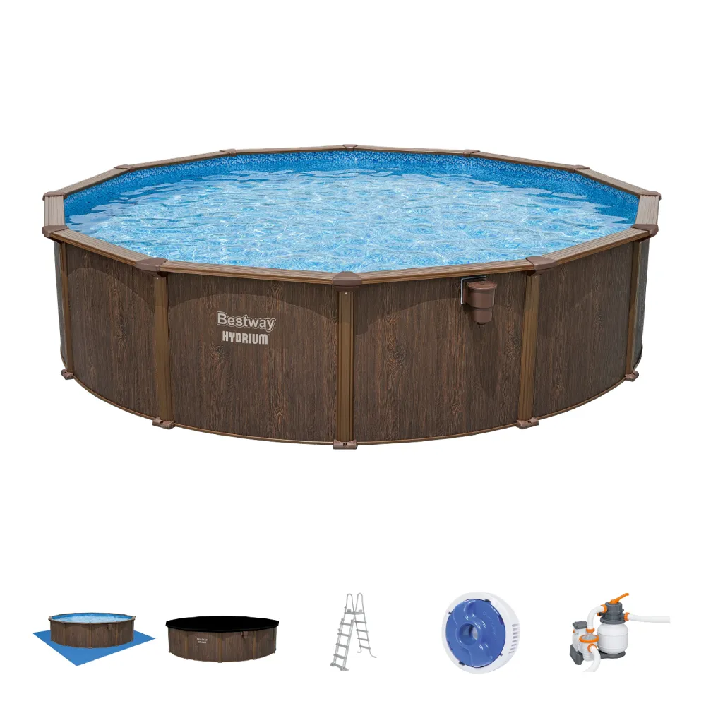 Piscina desmontable redonda de acero Bestway hydrium 550x130 cm depuradora