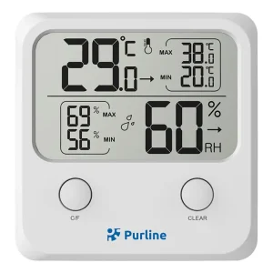 Estación Meteorológica Inalámbrica - WS01N Purline | Actú Pila | Pantalla Táctil | Indicador de Temperatura Y Humedad