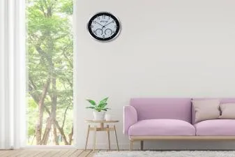 Estación Meteorológica Inalámbrica - WSA04 Purline | Forma de Reloj Analógico | Blanco y Negro| Indicador de Temperatura y...