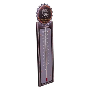 Termometro de pared de acero negro 47,5x15x1h cm
