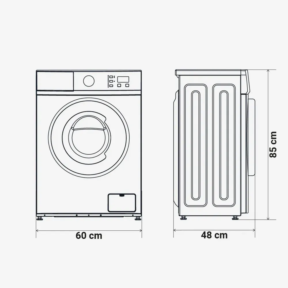 Lavadora Santorini 7007W Para todo tipo Blue 7kg 1200 rpm 16 programas E blanco 85 cm