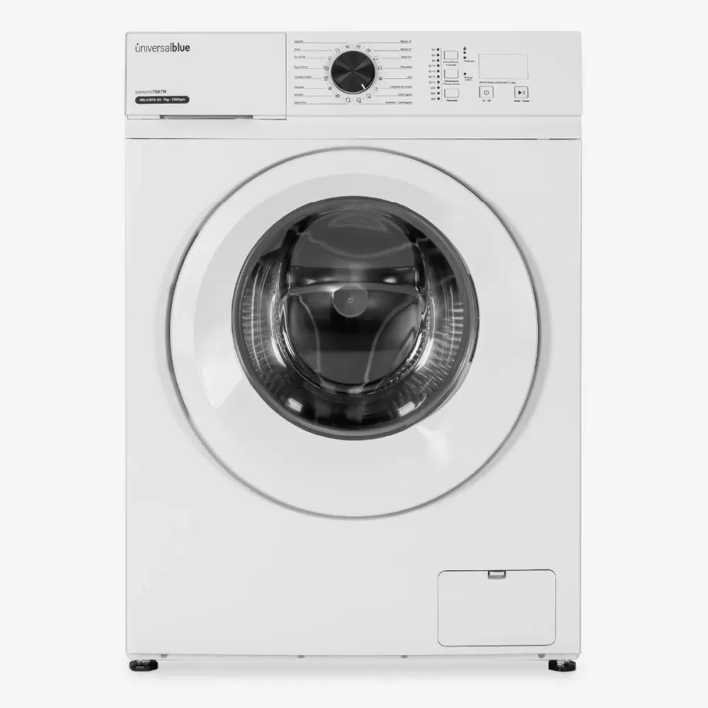 Lavadora Santorini 7007W Para todo tipo Blue 7kg 1200 rpm 16 programas E blanco 85 cm