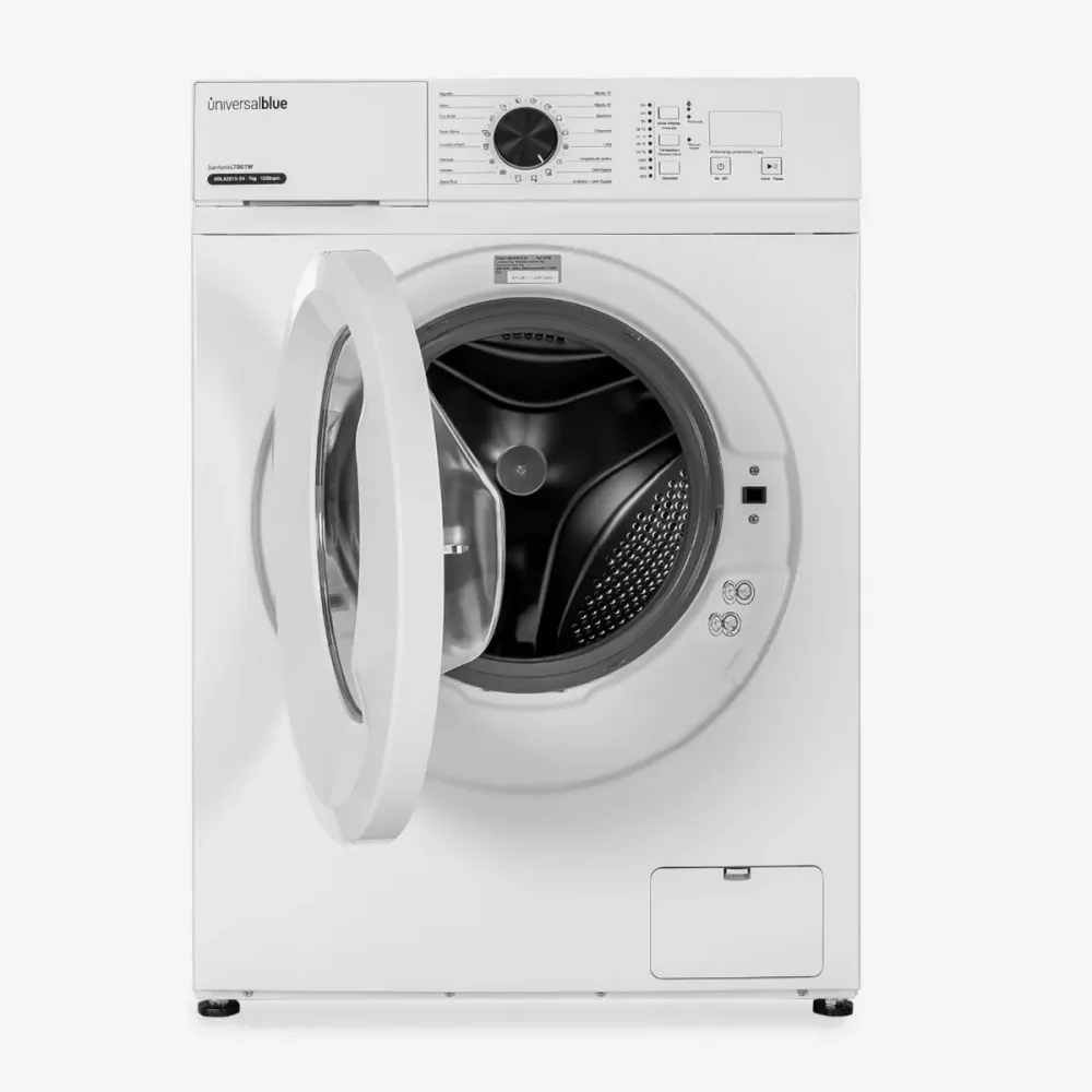 Lavadora Santorini 7007W Para todo tipo Blue 7kg 1200 rpm 16 programas E blanco 85 cm