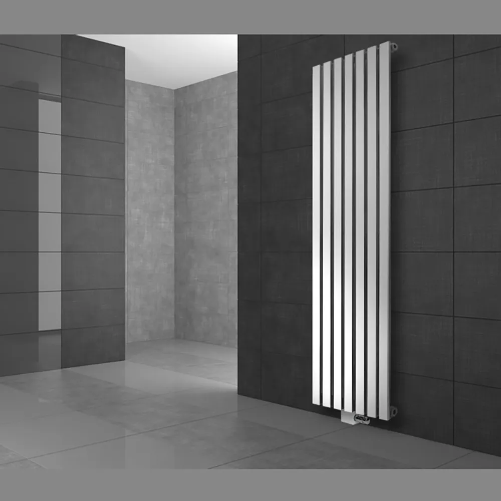 Radiador de baño stella 370x1400 mm blanco con juego de conexión para todo tipo con Cable de 10m