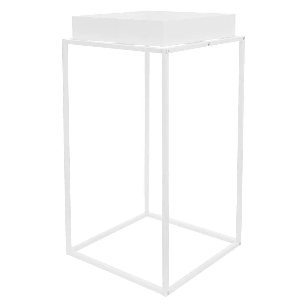 Acero Galvanizado Asistencia para plantas de metálico 88 x 45 x 45 cm blanco
