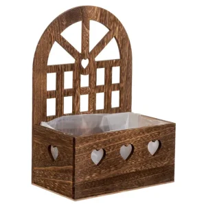 Acero Galvanizado Soporte de madera Marron