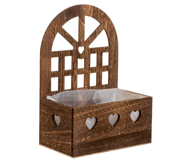 Acero Galvanizado Soporte de madera Marron