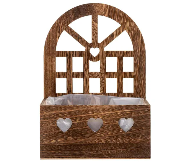 Acero Galvanizado Soporte de madera Marron