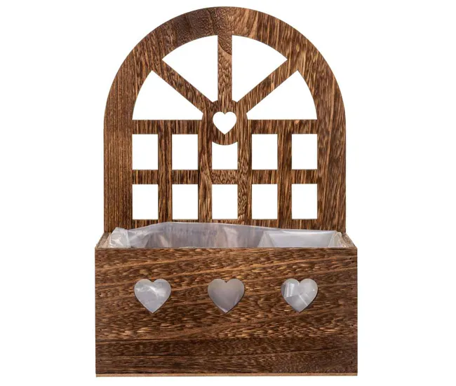 Acero Galvanizado Soporte de madera Marron