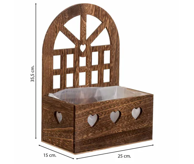 Acero Galvanizado Soporte de madera Marron