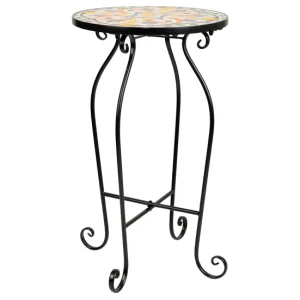 Acero Galvanizado Soporte de mosaico y forja Negro