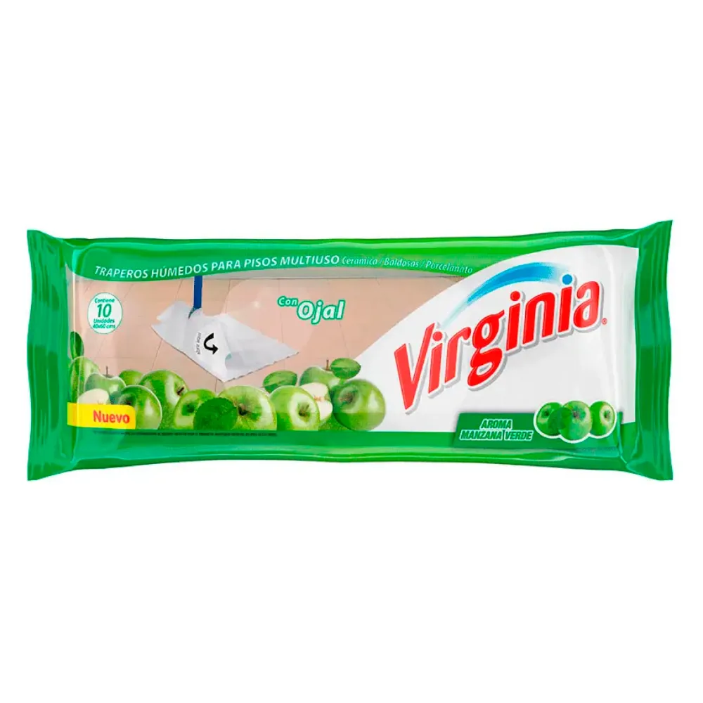 Cortasetos Manual Virginia Trapero Húmedo Multiuso Manzana Verde 10 Unidades