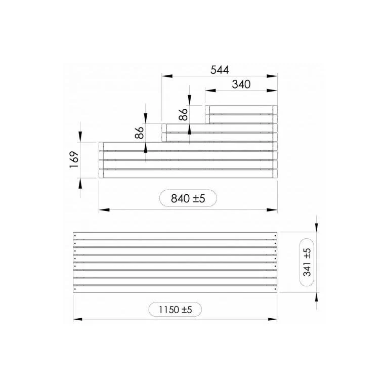Huerto Escalera Horizon 115 (Acero Inoxidable)