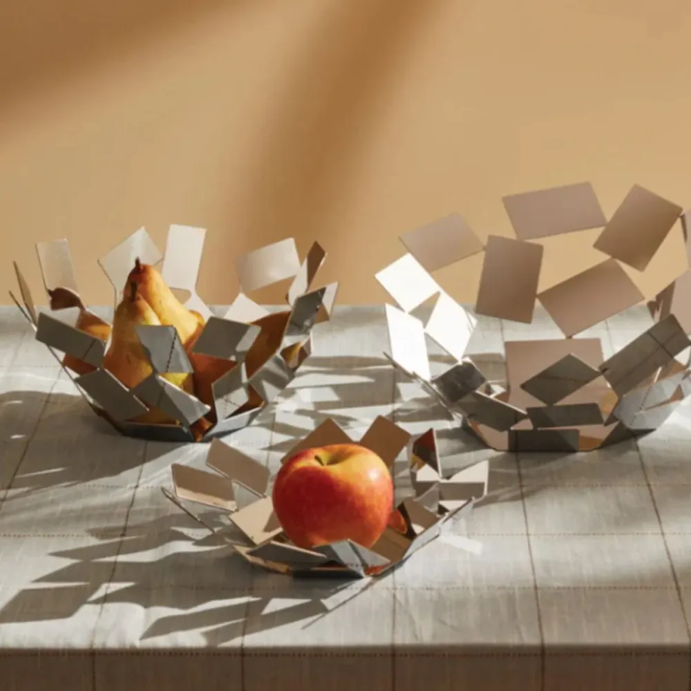 La Stanza dello Scirocco Stainless Metal Fruit Bowl Mario Trimarchi Alessi