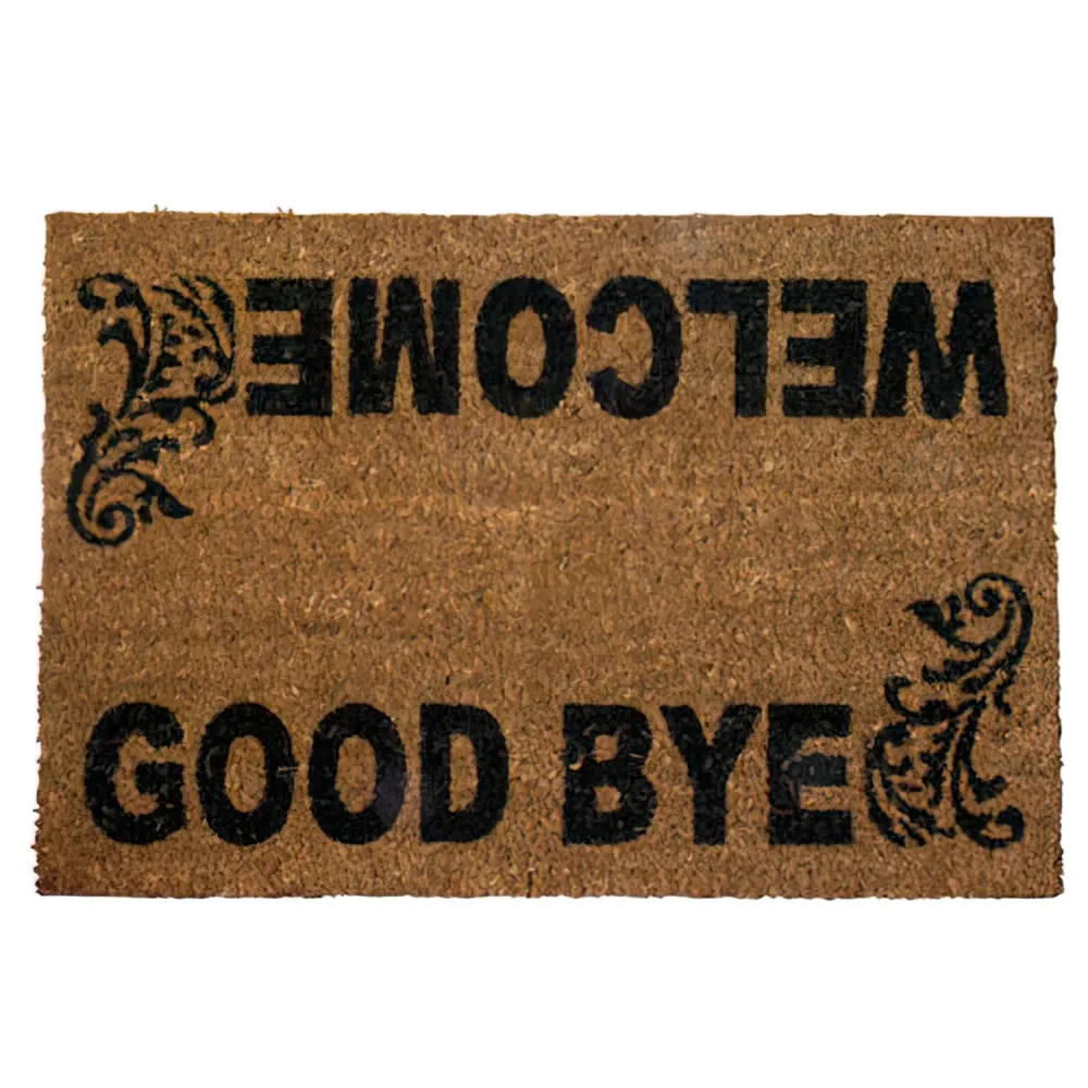 Alfombra de Bienvenida Impermeable Felpudo Fibra Coco Welcome 40x60 cm.