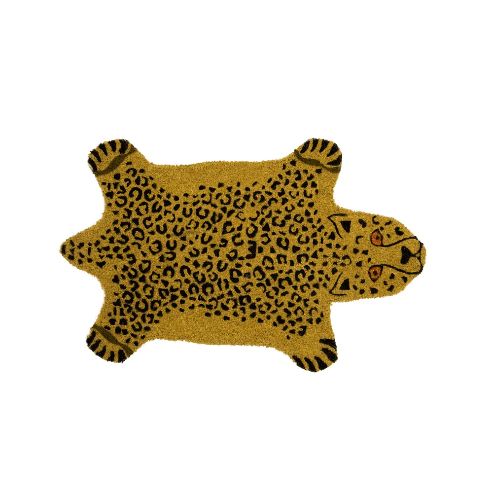 Alfombra de Bienvenida Impermeable Felpudo 'Leopardo' Ocre