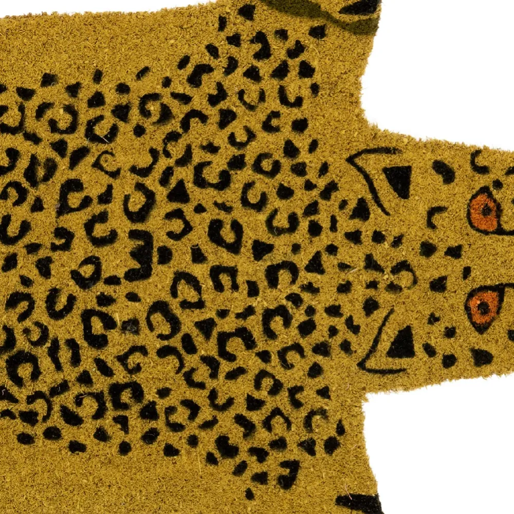 Alfombra de Bienvenida Impermeable Felpudo 'Leopardo' Ocre
