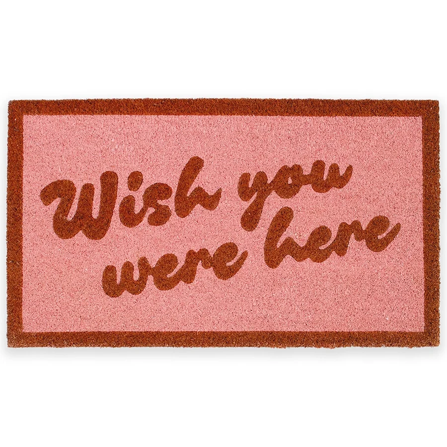 Alfombra de Bienvenida Impermeable Felpudo “Wish you were here”