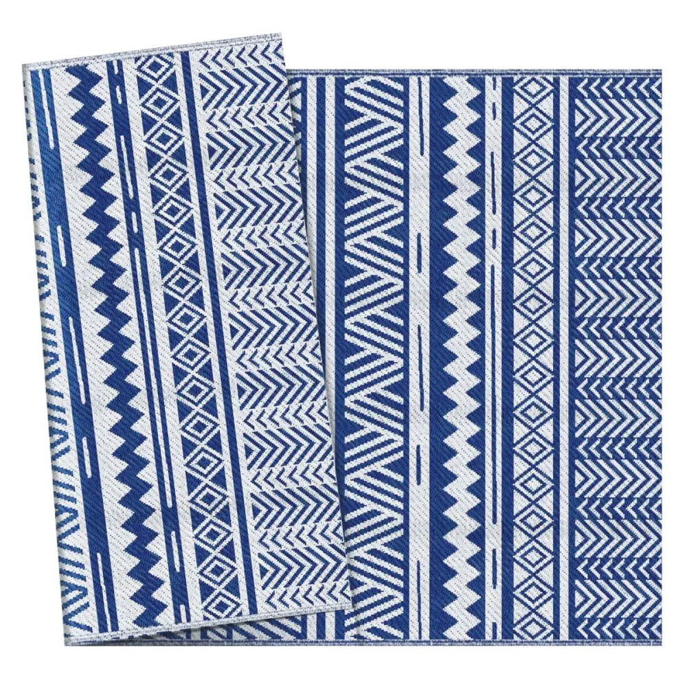 Alfombra Folk Outsunny para exterior bidireccional 152x243 cm Apto para Lavado Presión