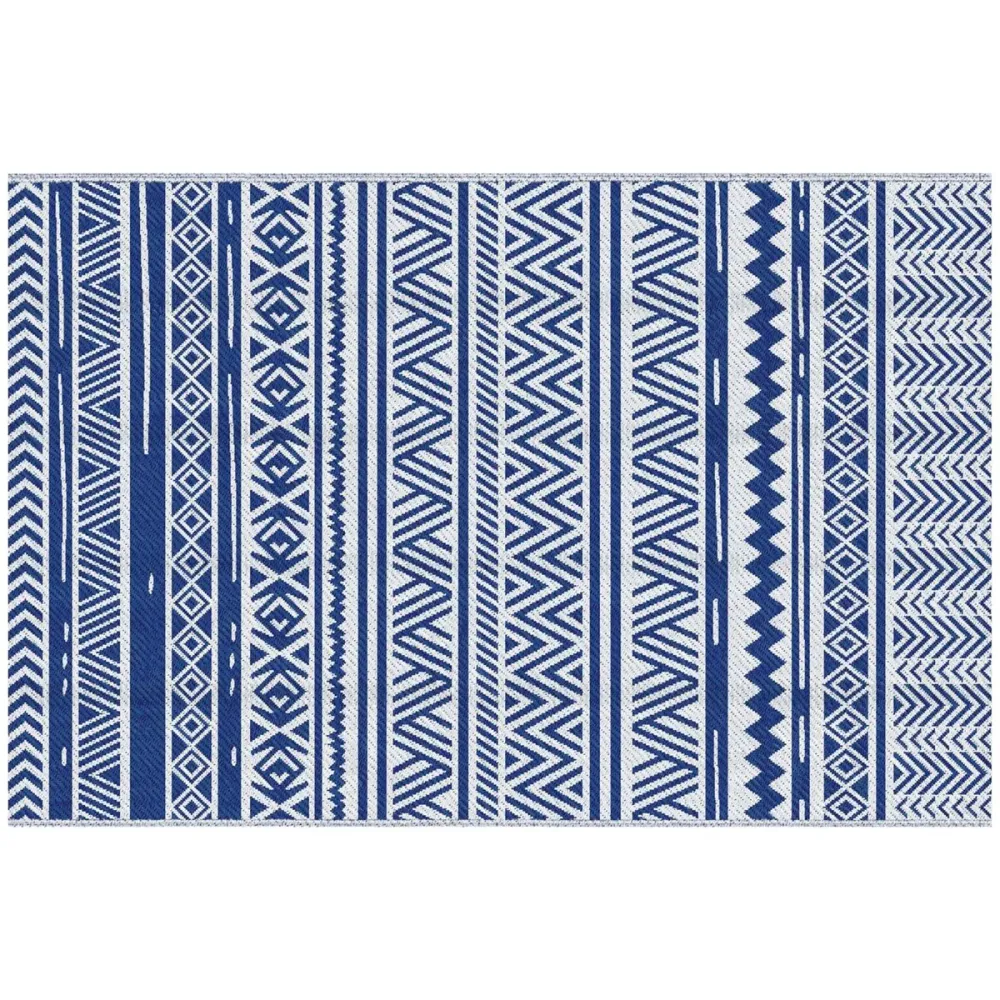 Alfombra Folk Outsunny para exterior bidireccional 152x243 cm Apto para Lavado Presión