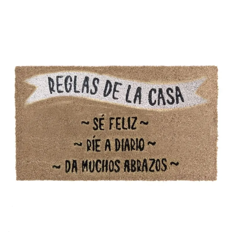 Felpudo 40x70 antides. Reglas de la casa Fácil de Limpiar