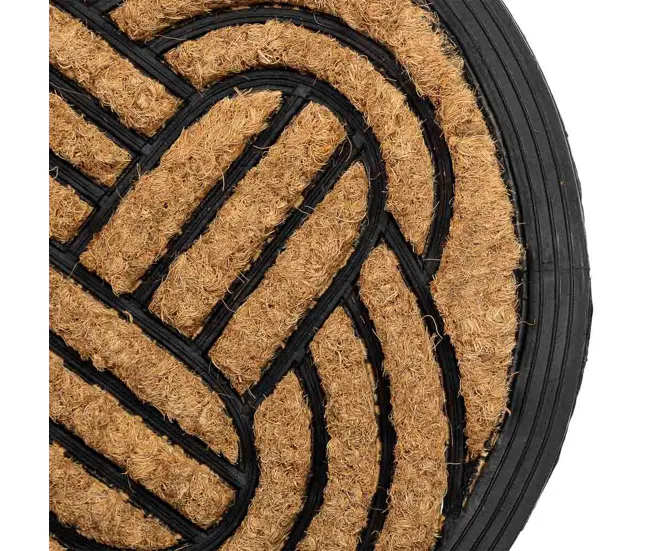 Felpudo de fibra de coco y goma con Mensaje de Bienvenida