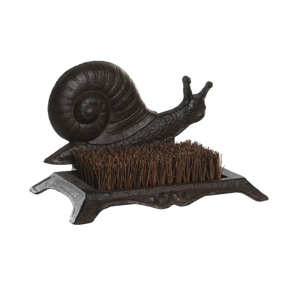 FELPUDO HIERRO COLADO 25X15:5X15:8 MARRON OPACO con Mensaje de Bienvenida