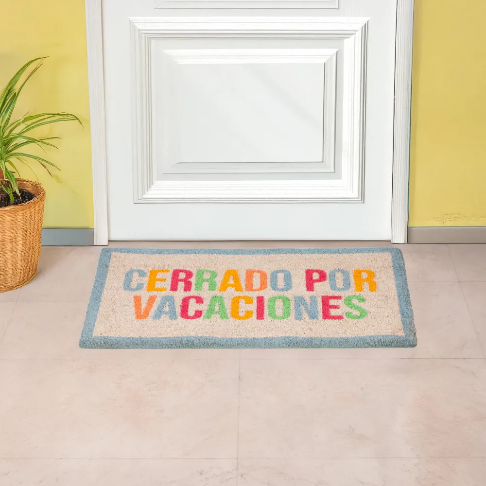 Tapete de Bienvenida Felpudo “Cerrado por vacaciones”