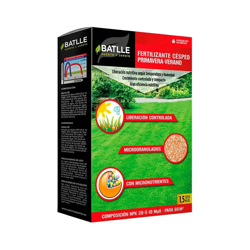 Abono Líquido para Fertilizante césped primavera-verano Batlle 1,5 Kg