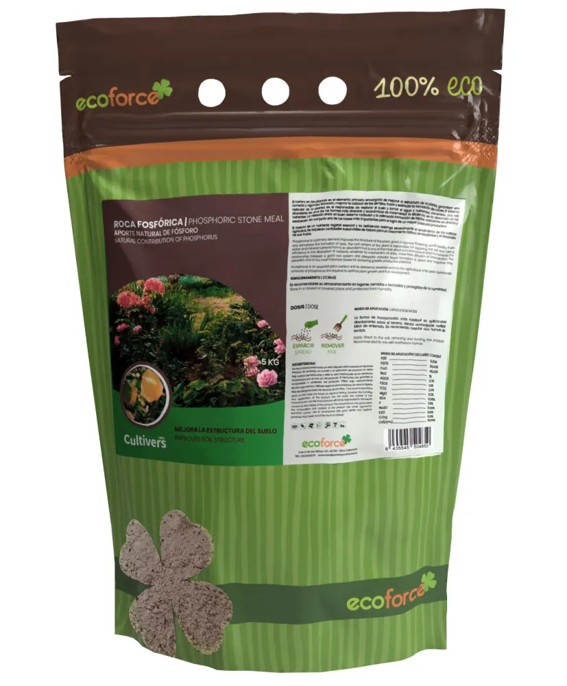 Compost Orgánico Roca Fosfórica Cultivers 5 Kg