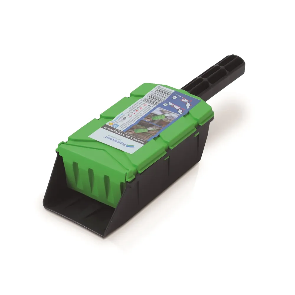Dispensador de sal, fertilizantes, semillas, arena, etc. verde Prosperplast Sharkie con 2 ños de Garantí