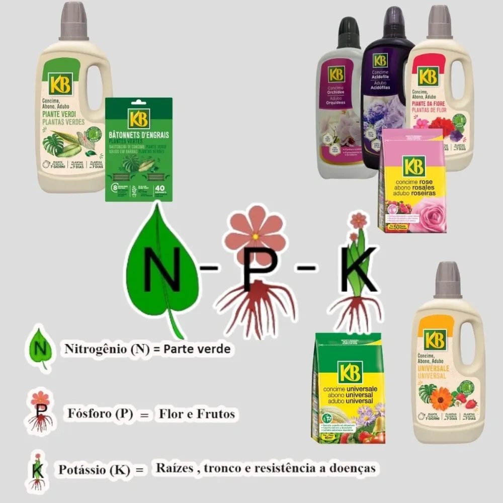 Fertilizante líquido para plantas verdes KB con Tubos y Accesorios