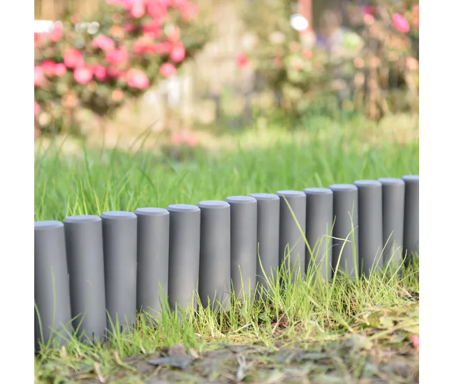 Iluminación Subacuática Empalizada para jardín - Set de 10 unidades - separadores para césped - gris turbio Longitud 270cm