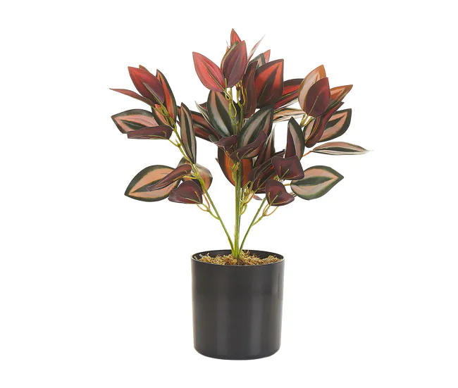 Planta artificial en maceta verde/rojo/negro 35 cm TRADESCANTIA para Peces Koi
