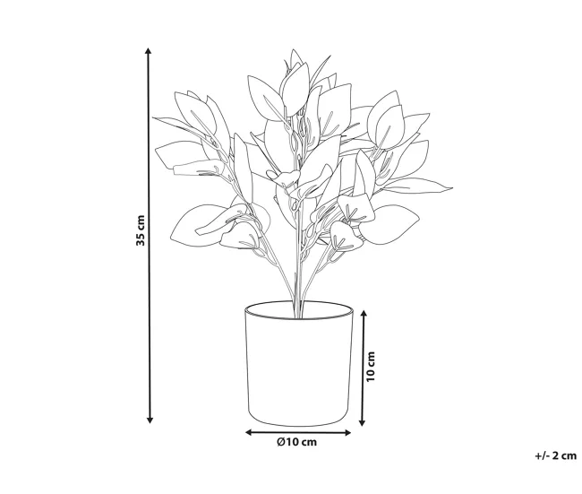 Planta artificial en maceta verde/rojo/negro 35 cm TRADESCANTIA para Peces Koi