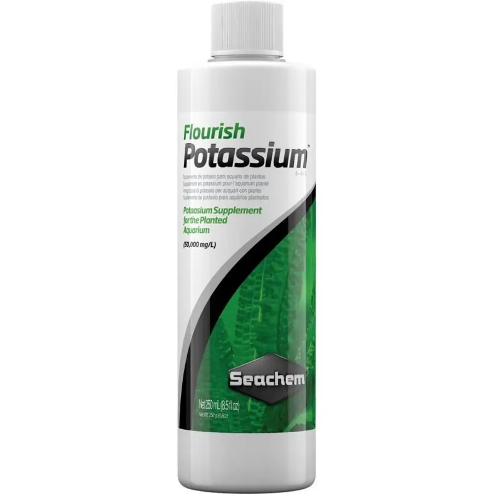 Seachem Flourish Potassium Abono Líquido Rico en Potasio para Acuarios de Agua Dulce con 2 ños de Garantí