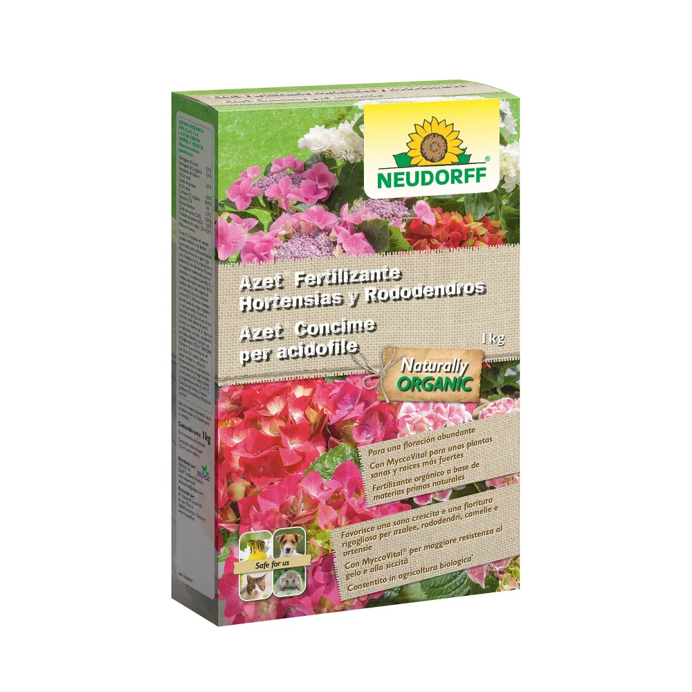 Skimmer de Superficie Fertilizante Hortensias ECO 1 Kg Neudorff