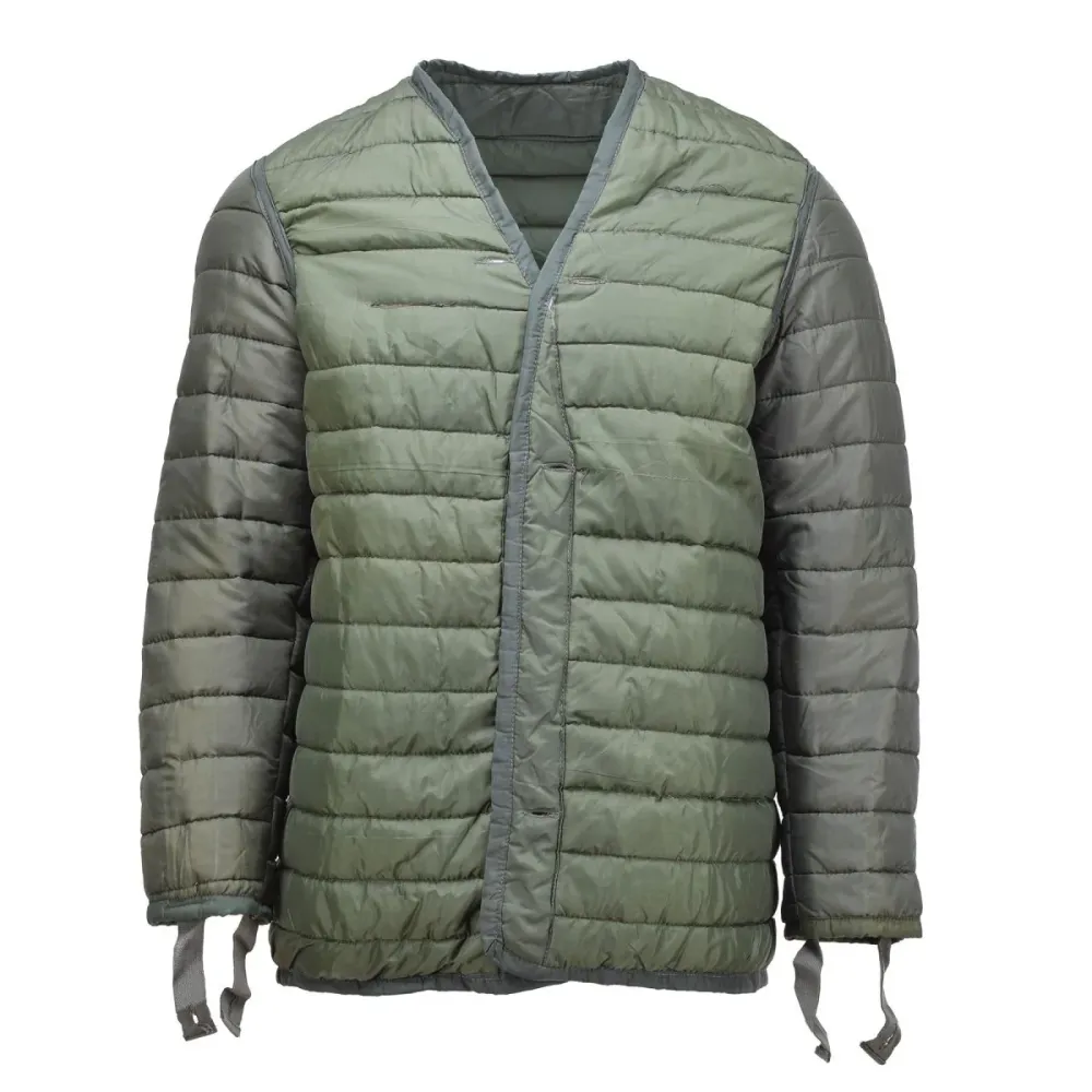 Chaqueta de revestimiento del ejército griego auténtico m65 acolchado chaqueta militar cálida forraje verde en Saco de 20L
