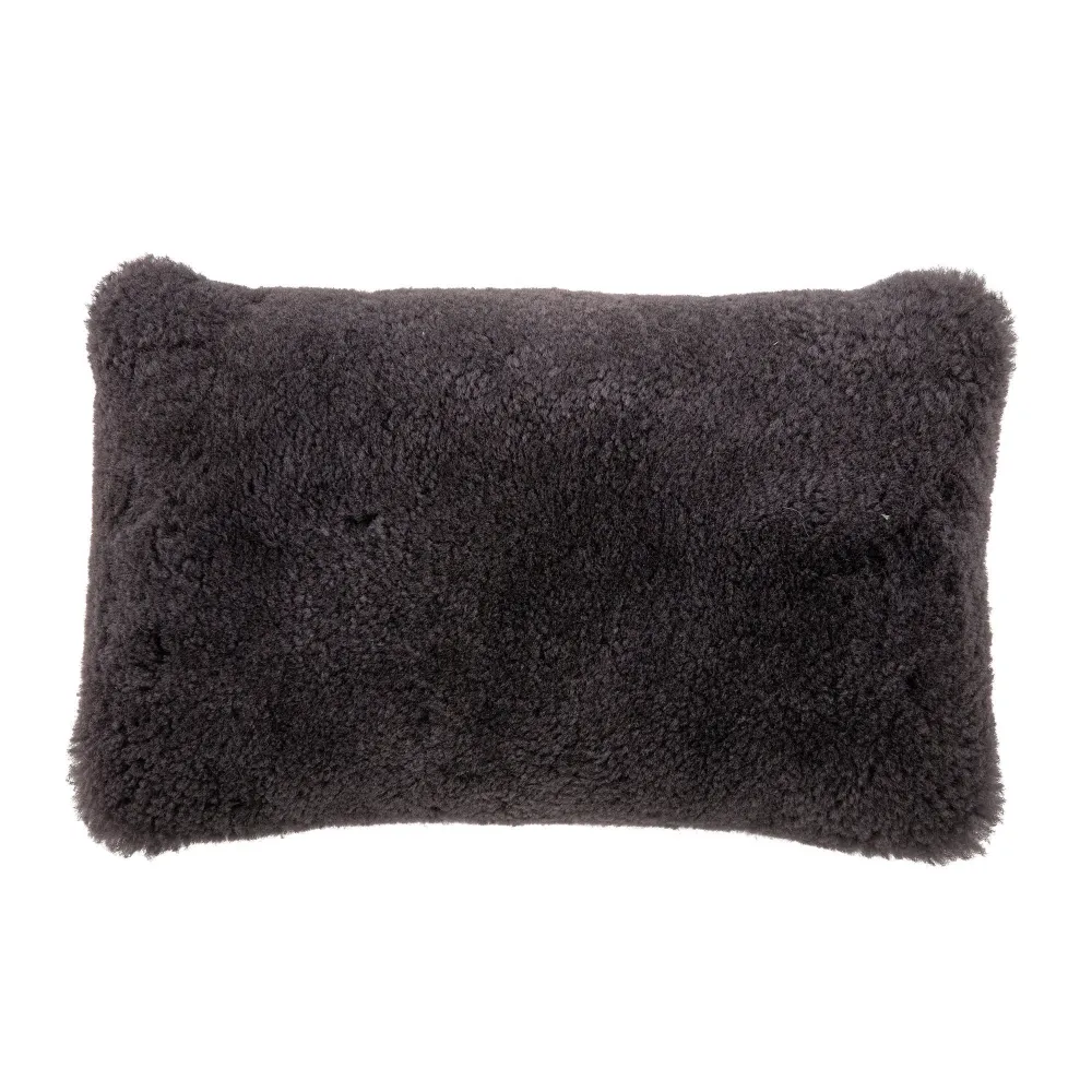 Compost Orgánico Bloomingville Cady almohada, gris, piel de oveja