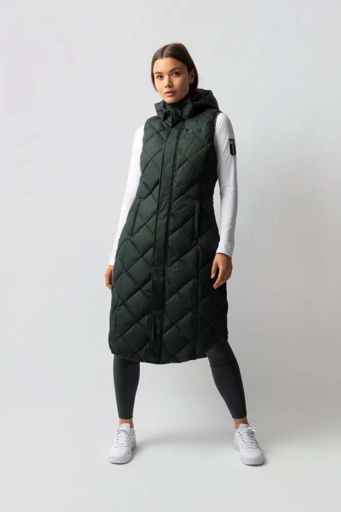 Gem Chaleco de Equitación Acolchado Prolongado Scarab green 42