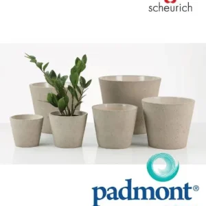 Maceta Cerámica 701/15 Cover-Pot Taupe Stone - Scheurich