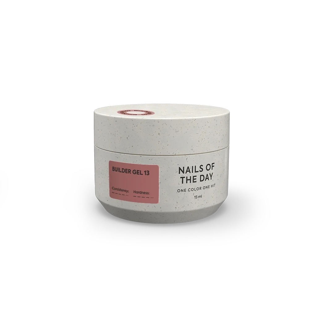NAILSOFTHEDAY Builder Gel 13 — gel caramelo tenebroso para extensiones de uñas, 15 ml | pH Balanceado |