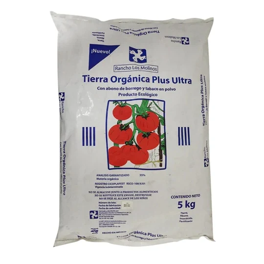 Tierra orgánica plus ultra de 5 kg Rancho los molinos | pH Balanceado |