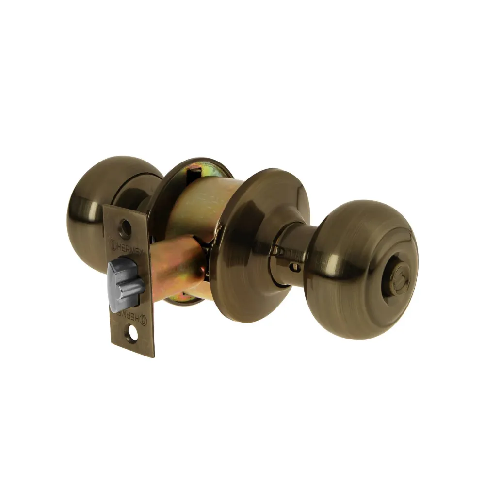 Turba Rubia Cerradura tipo oval para recámara, latón antiguo, hermex CEPO-22R