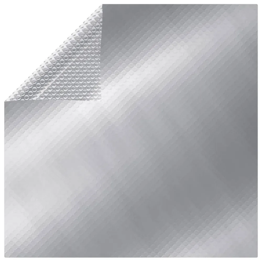 vidaXL cubierta solar de piscina flotante pe rectangular plata 10x5 m Filtro de Arena de 22"