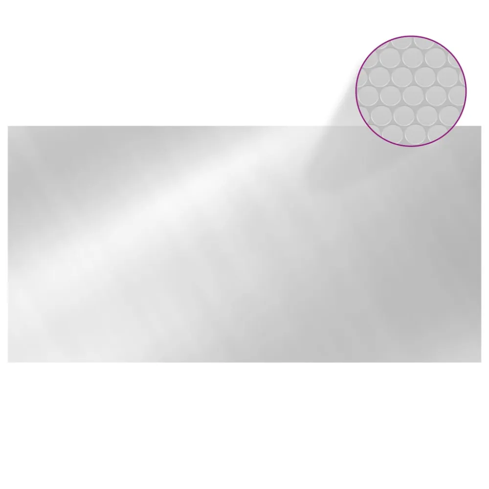 vidaXL cubierta solar de piscina flotante pe rectangular plata 10x5 m Filtro de Arena de 22"