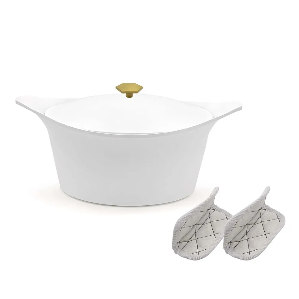 Alta Capacidad para Fiestas Cookut Cocotte ma jolie cocotte ø 28 cm + Maniques - Polaire