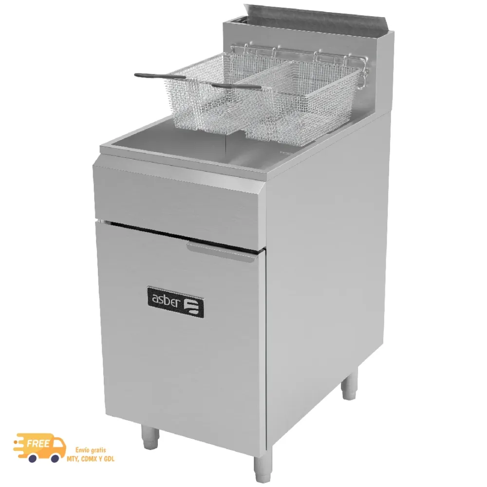 ASBER AEF-75-S Freidora 4 Quemadores 35 Litros Acero Inoxidable