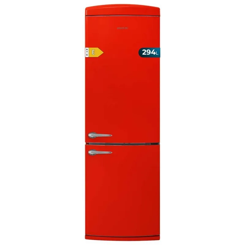 Cecotec frigorífico nostálgico bolero coolmarket combi origin 294 red e con Pie Plegable